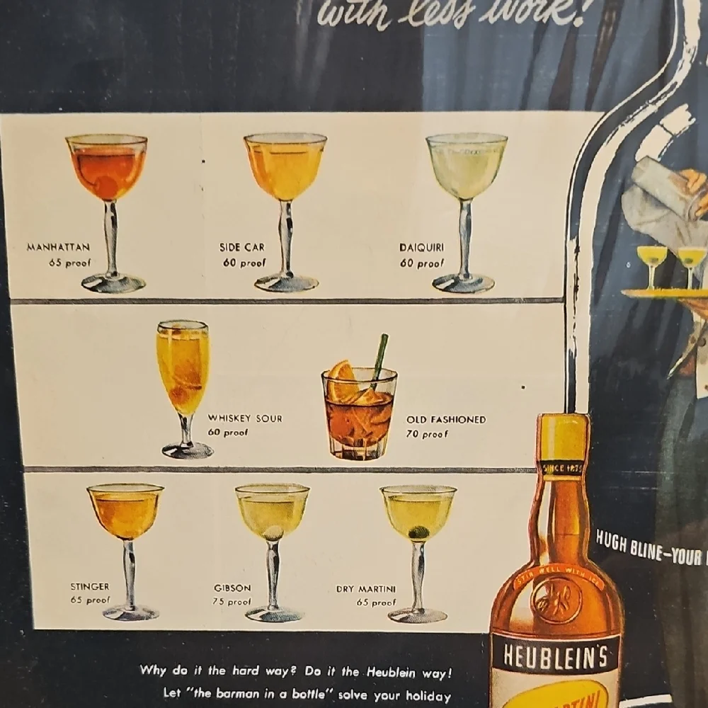 Heublein's Club Cocktails Vintage Advertisement 1949
